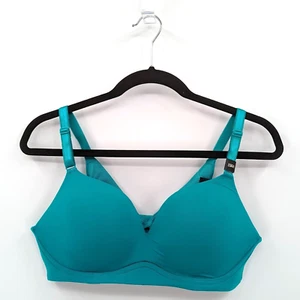 Torrid Curve Bra 50C Microfiber Blue Wire Free Push Up Plunge 360 Back Smoothing - Picture 1 of 3