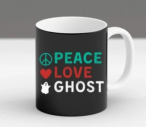 Paz Amor Divertido Halloween Fiesta de Fantasmas Amantes Amigos Familia Regalo Nueva Taza - Imagen 1 de 7