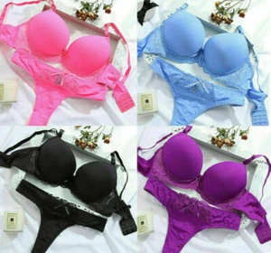 Women' Push up Sexy Padded Bras Set Ladies Underwear Lingerie Lace Bra Knicker - Picture 1 of 17