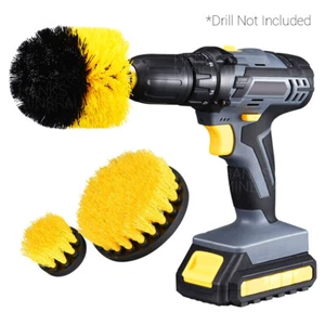 Drill Brush Set Attachment 3pcs Power Scrubber Cleaning Car Tile Grout Shower - Picture 1 of 4