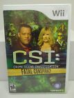 CSI: Crime Scene Investigation - Fatal Conspiracy (Nintendo Wii, 2010) w/ Manual