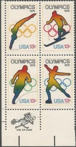 Zip Block of 4 stamps - Scott 1695-98 - 13 cent - Olympics - 1976 - MNH - Picture 1 of 1