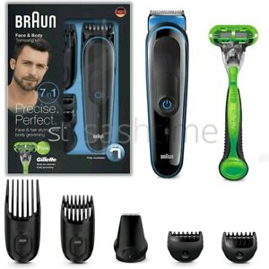 Braun 7in1 Face & Body Portable Multi Groomer Rechargeable Hair Trimmer MGK3042