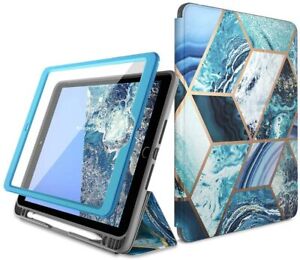 For iPad 10.2" iPad 7th/8th/9th Gen i-Blason Trifold Case Screen Cover PenHolder