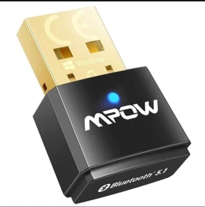 New Mpow BH519A Bluetooth 5.1 USB Dongle Adapter for PC Laptop Support - Photo 1/11