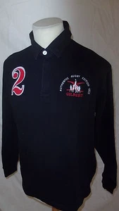 polo de rugby vintage Gilbert Noir Taille M - Imagen 1 de 4