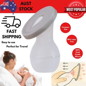 Breastfeeding Silicone Manual Suction Breast Milk Pump Collector Feeding - Picture 1 of 5