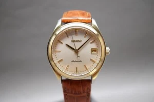 Vintage 1992 Seiko SCVK002 4S35 Gold Tone 36mm Date Automatic Watch - Picture 1 of 16