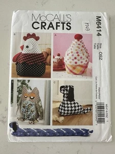 McCall's Sewing Pattern 6414 Crafts, Door and Draft Stops - Picture 1 of 3