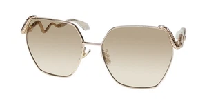 NUEVO ROBERTO CAVALLI SRC035 GAFAS DE SOL GEOMÉTRICAS ITALIA PARA MUJER BORDE COMPLETO METAL Y - Imagen 1 de 8
