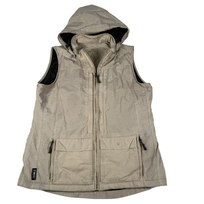 SCOTTeVEST TEC QUEST Technology Enabled Vest Womens L Beige Hooded Utility - Image 1 of 4