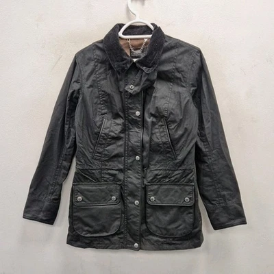 Barbour X Land Range Rover Templates Wax Waterproof Country Coat Jacket UK 10 - image 1 of 4