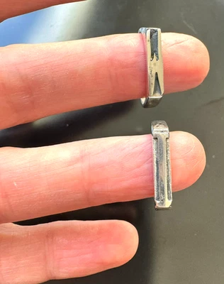 Juego de anillos vintage de plata de ley 925 - Dos anillos iniciales artesanales I y W/M - Talla 7 Foto 1 de 4