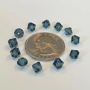 (12) Cuentas bicónicas de cristal de Swarovski de 6 mm 5328 - AZUL MONTANA - Imagen 1 de 1
