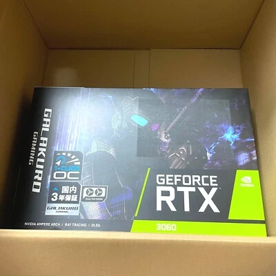 Galakuro GeForce RTX 3060 12GB GDDR6 Graphics Borad GGRTX3060E12GB From JAPAN - Image 1 of 4