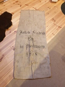 Alter Sack Leinensack Leinen Müllersack Getreidesack Mehlsack Von 1878 - Bild 1 von 9
