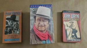 John Wayne VHS Lot - 2 Tapes and One 4 Tape Set - New - Picture 1 of 11