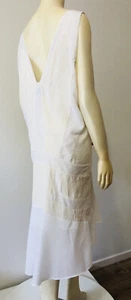 Just Cavalli 46 cream & white silk shift dress - Picture 1 of 14