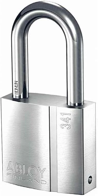 Abloy Sentry PL341/50B Brass Padlock w/ 2 Keys, Chrome Finish - Image 1 of 1