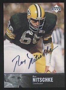 1997 Upper Deck Legends RAY NITSCHKE Autograph auto #AL-15 Green Bay Packers