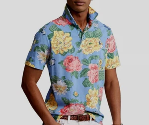 Polo Ralph Lauren vestibilità classica floreale maglia polo uomo taglia M, L, XXL, nuova con etichette - Foto 1 di 6