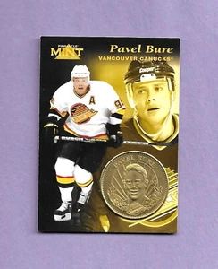 96-97 Pinnacle Mint Limited Ed COIN CARD # 7 PAVEL BURE VANCOUVER * RARE - Picture 1 of 2