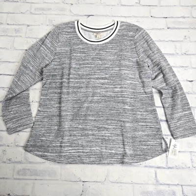 Style Co Sudadera Mujer Grande Negro Blanco Suéter Relajado Acogedor Pullover Nuevo Foto 1 de 4