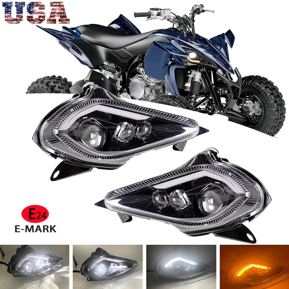 Faro LED ATV para Yamaha Raptor 700R 700 YFZ450R Etc DRL luces intermitentes Foto 1 de 4