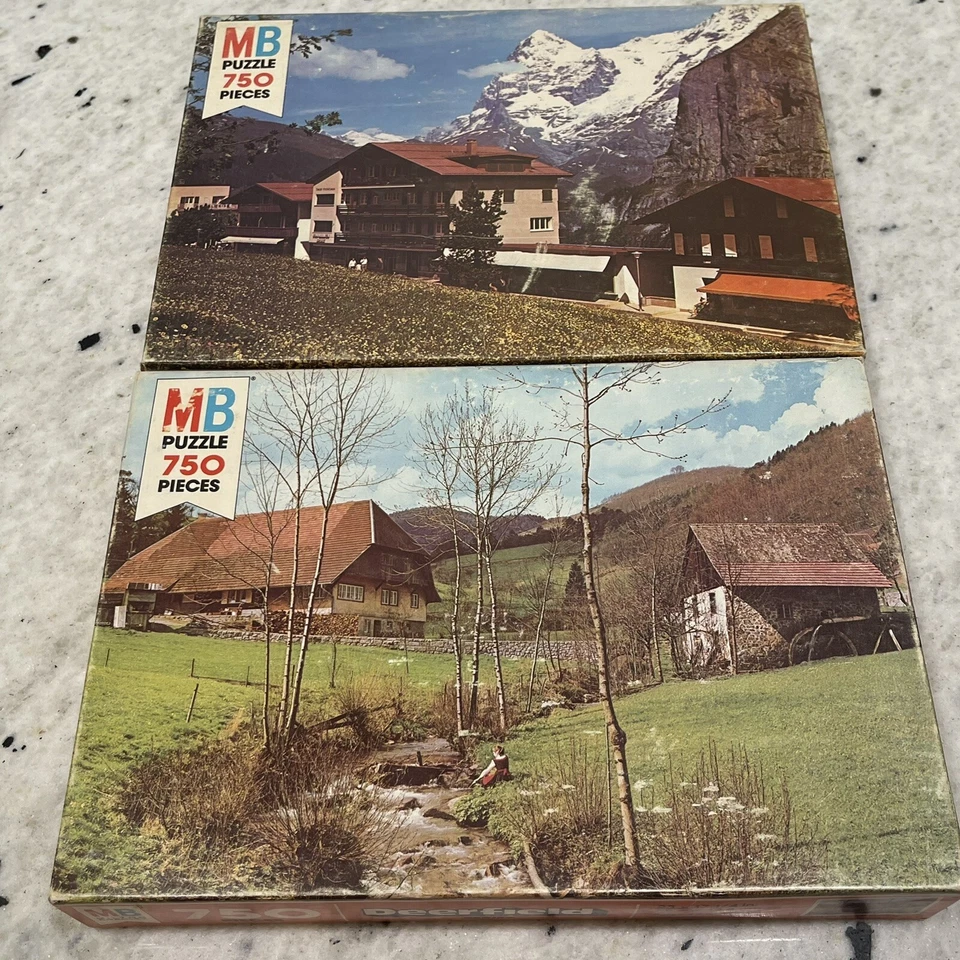 Rompecabezas Milton Bradley Deerfield Serie 750 piezas Nuevos Selva Negra Spring Murren años 70 Foto 1 de 4