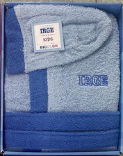 Accappatoio Bimbo/A In Spugna Di Cotone Con Cappuccio Irge Baby Tinta Unita Bi C