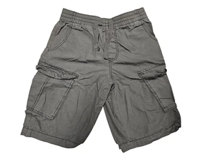 Old Navy Gray Lightweight Elastic Waist Cargo Shorts size L 10-12 - Picture 1 of 6