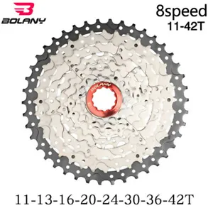 Bolany 8 speed Cassette 11-42T MTB Mountain Bike Wide Ratio Freewheel Ultralight - Picture 1 of 5