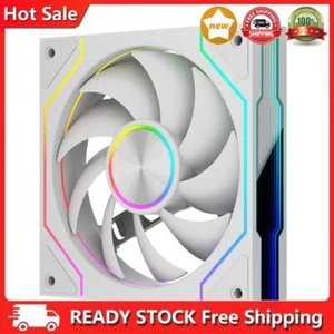12cm Computer Chassis Fan ARGB 4 Pin PWM Quiet Cooling Fan (White Positive) - Photo 1/11