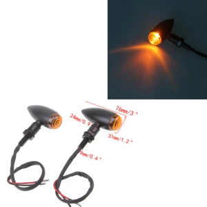 Turn Signal Lights 10mm Indicators Universal For Most Harley 883 1200 Motorcycle - Picture 1 of 12