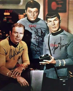 Star Trek Cast Shatner Nimoy Kelly Autographed Signed 8x10 Photo Reprint - Picture 1 of 1