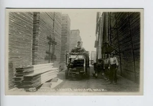Hoquiam Wa Ungewöhnlich Lumber Träger Handhabung Lkw RPPC Echt Foto Postkarte - Picture 1 of 1