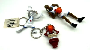 Vintage Space Jam Applause Key Chains Bugs Bunny Taz Jordan Looney Tunes - Picture 1 of 9