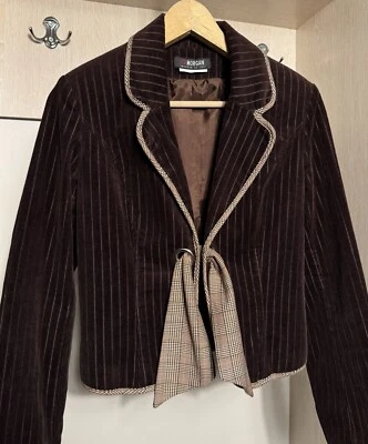 Morgan De Toi brown short blazer jacket for women's size XS-S vintage y2k - Image 1 of 4