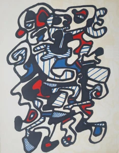 Jean Dubuffet Original Siebdruck / Siebdruckplatte 3 60er Jahre mit Dokumentation - Bild 1 von 4