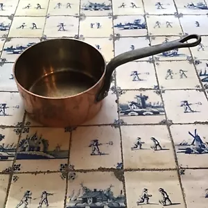 Copper Pan 3 mm Thickness With Cast Iron Handle France 18 cm - Picture 1 of 12