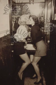 Vintage Photo of Women Kissing - 1920's Pretty Lesbian Couple Girls - 168 - Picture 1 of 2