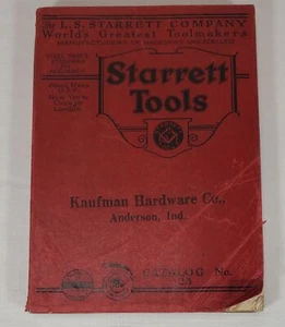 1924 Starrett Tools Katalog #23, Kaufman Hardware Co Anderson, Indiana - Bild 1 von 18