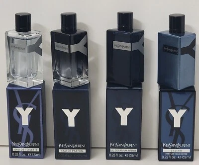 Y by YSL 0.25 oz Mini Splash HOMBRE (ELIGE: Y EDT, EDP, LE PARFUM, EDP INT, ELIXIR) Foto 1 de 4