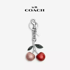 Coach Signature Cherry Bag Charm Keyring Fob Pink Multicolor 88547