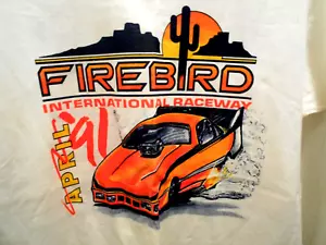 Vintage 90s Firebird 1991 International Raceway Lee USA Single Stitch LRG - Picture 1 of 10