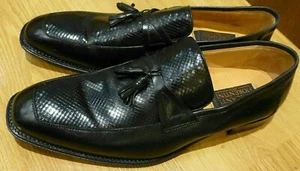 MERCANTI FIORENTINI Hombre’s Italia Clásico Negro Zapatos US 11 M en perfecto estado - Imagen 1 de 12
