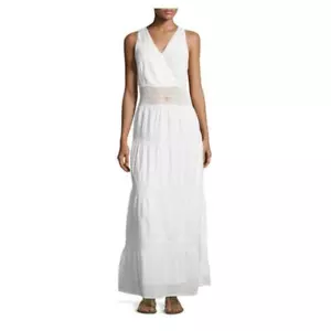 New Michael Kors White Dress Sleeveless Long Lined 10 $150 Lace - Picture 1 of 1