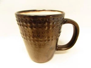 Abbey by Threshold Mug Copper, Cream, Embossed Dots, Rim b412 - Picture 1 of 2