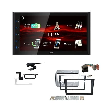 JVC Bluetooth 2DIN DAB+ Autoradio für Opel Meriva 2003-11/2005 charcoal - Bild 1 von 4