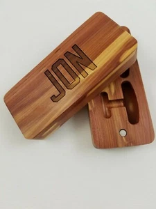 Caja de eslabones de madera personalizada: elige tu estuche de madera y grabado en puños - Imagen 1 de 12